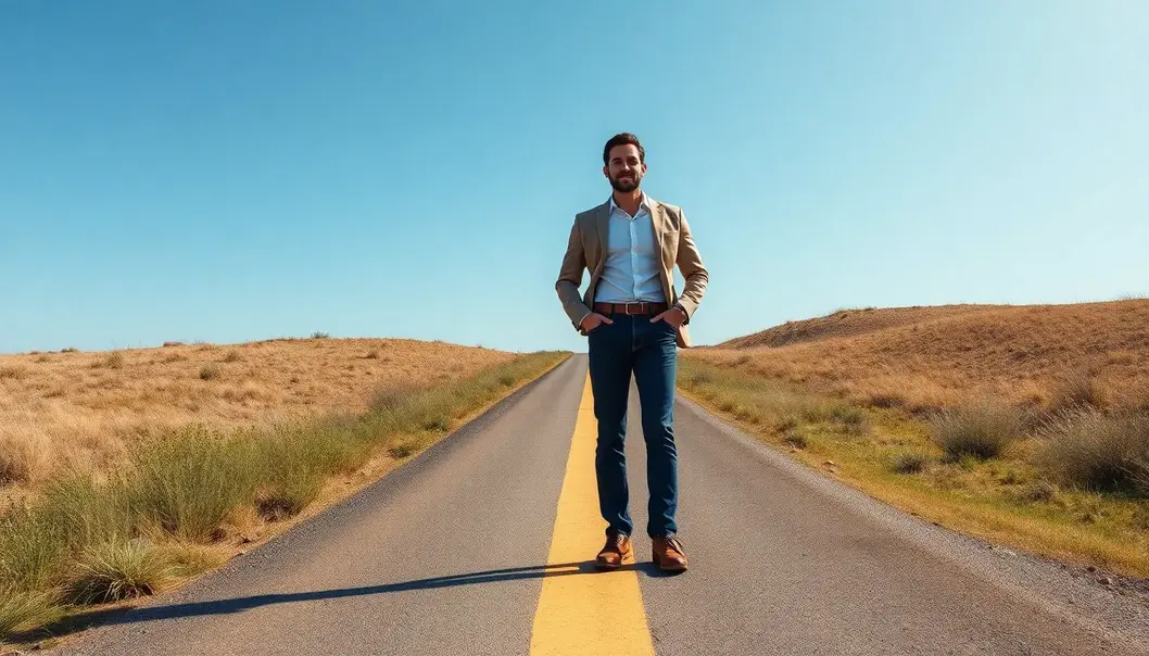 A person at a crossroads, ready to make a career-changing decision.